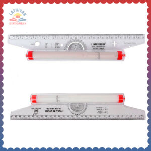 Drawing-Scale-Ruler-Set,-30-cm,-Roll-and-Draw-Design,-for-Architects-and-Engineering-Students,-(3-Pieces-Pack)