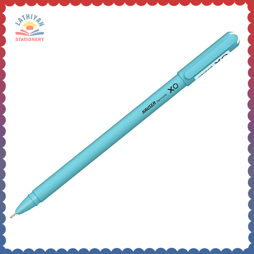 hauser-xo-0-7mm-ball-pen-box-pack-sleek-body-minimalistic-design-matt-finish-solid-body-type-low-viscosity-ink-with-ultra-durable-tip-blue-ink-pack-of-10-pens