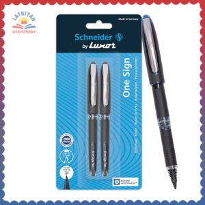 Home luxor-schneider-one-sign-roller-ball-pen-pack-of-2-1-0-mm-cone-tip-ink-colour-black-2000-metres-writing-length-cap-off-time-2-3-days
