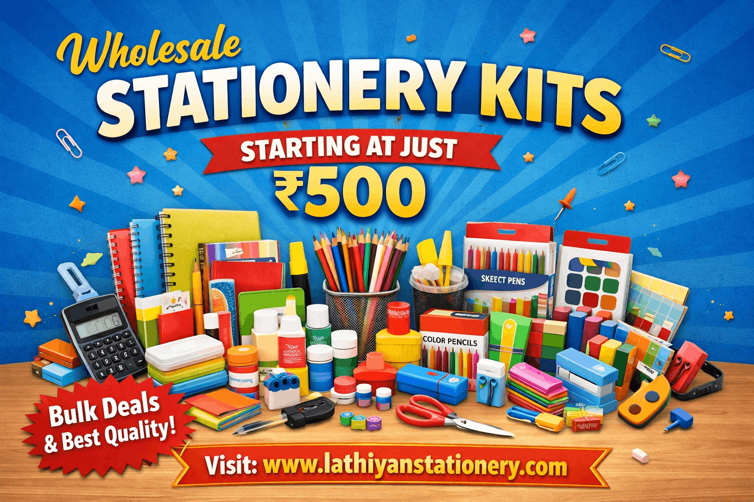 wholesale stationery kits starting at just ₹500
